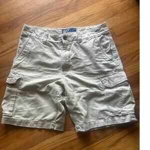 American Eagle Khaki Cargo Shorts 36 – Classic Utility Casual Style